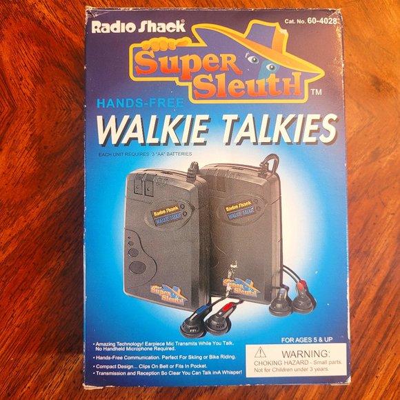 Radio Shack Other - WALKIE TALKIES - Vintage Radio Shack Super Sleuth Hands Free + Earphones